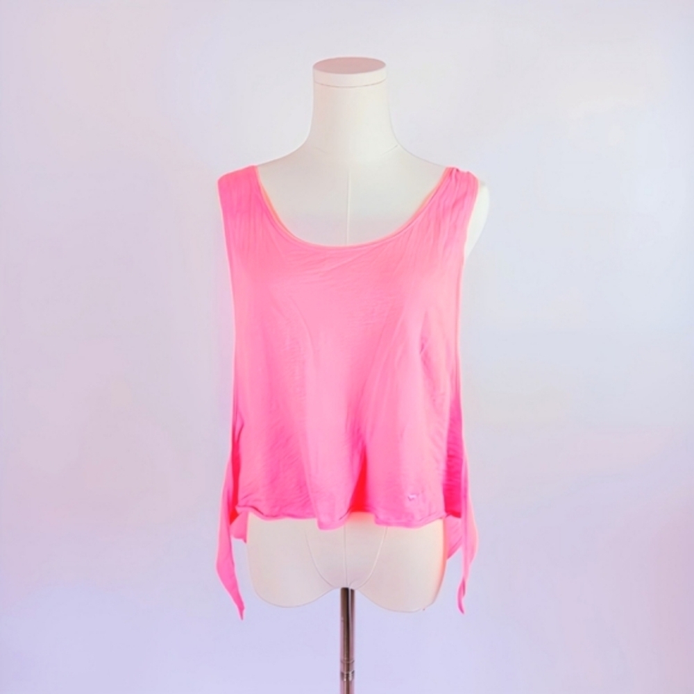 PINK Victoria's Secret Side-Tie Tank Top M Sleeveless Pink Workout Tank Top - Picture 5 of 7